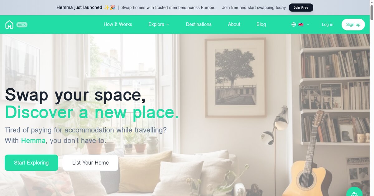 Homemaker Swap Hemma — Home Exchange & House Swap. Travel for Free.